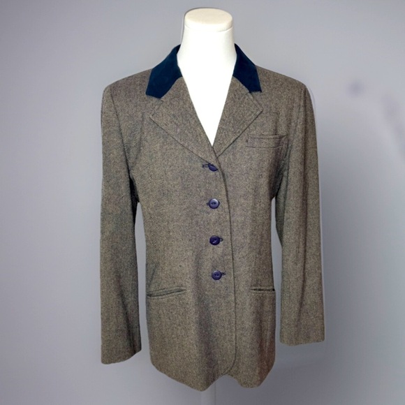 Pendleton Knockabouts Herringbone Women's Blazer 100% Virgin Wool - Picture 1 of 8